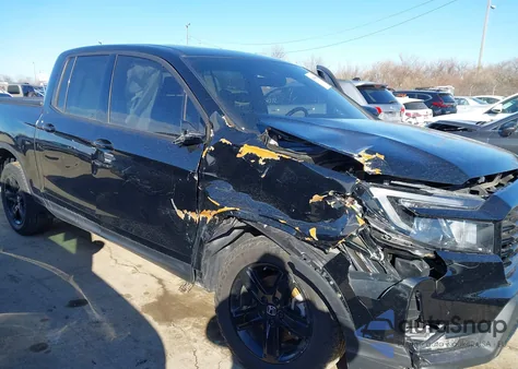 2023 Honda Ridgeline Black Edition z USA, uszkodzony, nr VIN 5FPYK3F84PB052584